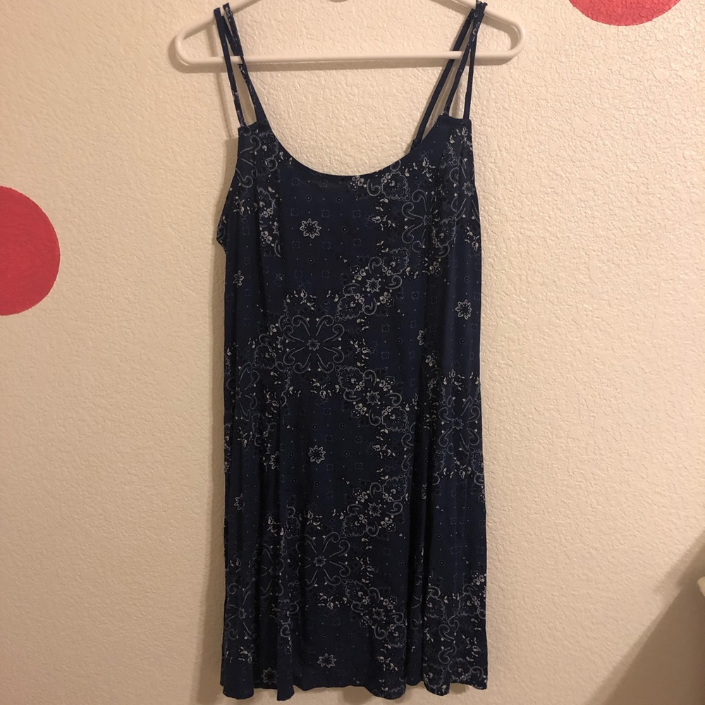 Printed Blue Mini dress
